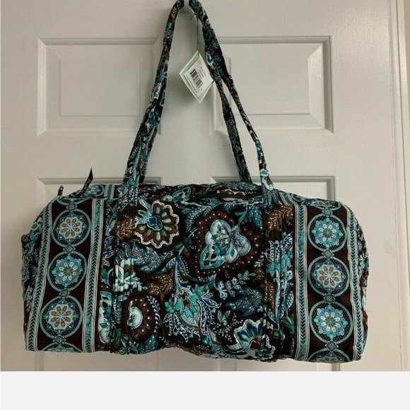 • Vera Bradley Women's Large Tote Weekender Bag in Java Blue - Picture 2 of 3